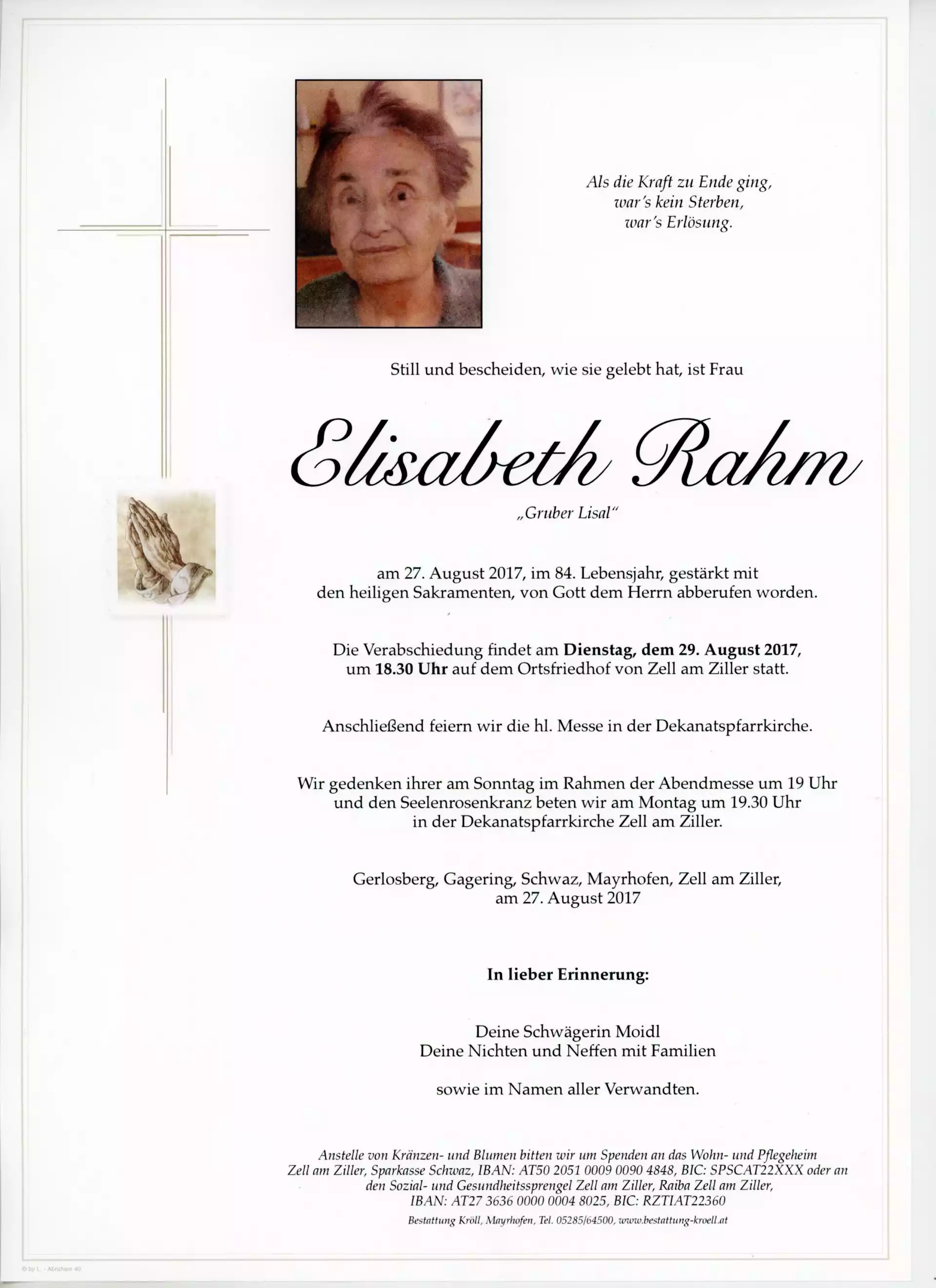Parte von Elisabeth Rahm